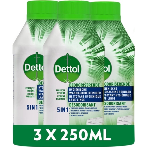 Dettol - Hygiënische Wasmachine Reiniger - 3 x 250 ml