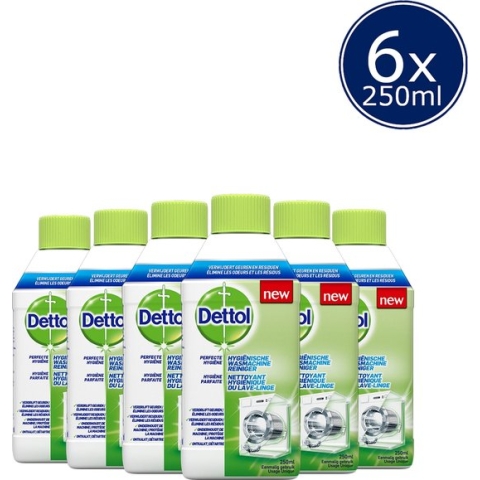 Dettol Wasmachine Reiniger Hygiëne - 250ml x 6 - voordeelverpakking