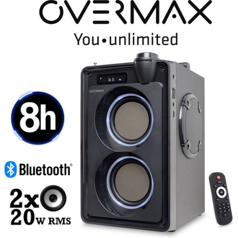 Overmax Soundbeat 5.0 - Portable speaker - 8 uur - BASS - Bluetooth™ 5.0