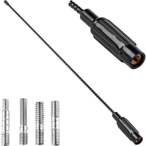 Universele antenne spriet - Auto antenne 41cm - 6mm incl. 4 adapters - Aluminium