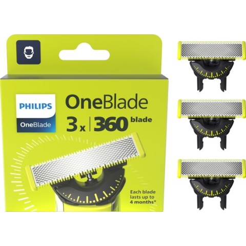 Philips OneBlade 360 Blade - QP430/50 - Vervangmesjes - Verpakking Van 3