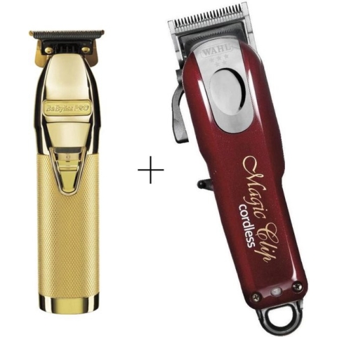 Wahl Magic clip cordless + Babyliss Skeleton gold trimmer