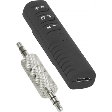 Fontastic 252686 Bluetooth ontvanger - 3.5mm jack - Micro USB - ingebouwde Microfoon - Zwart