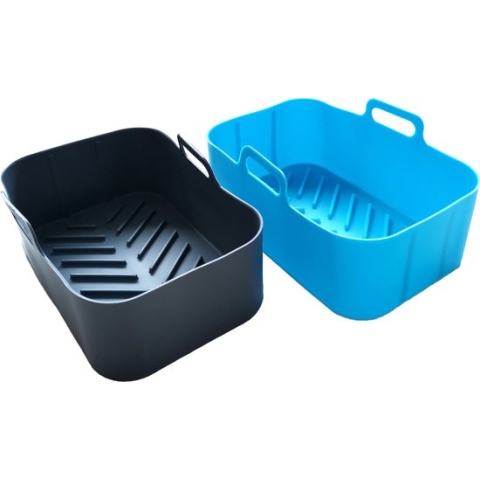 Airfryer bakjes - 2 Stuks - Siliconen - Herbruikbaar - 20x13 CM