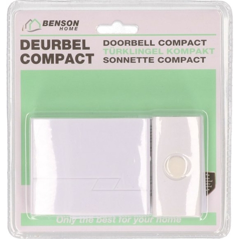 Compacte draadloze deurbel - 16 melodieen - 30 meter bereik - deurbellen draadloos