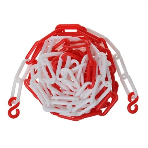 Pro Plus Afzetzetting - Veiligheidsketting - Kunststof - Rood en Wit - Ø 5.5 mm x 5 meter