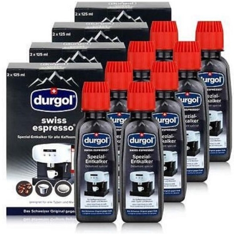 Durgol Swiss Espresso Special Decalcifier for all Coffee Machines, 8 x 125ml