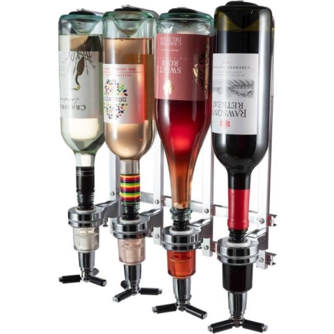 Bardispenser - Drankdispenser -Muurdispenser - Bar - Shottapper- Dranktapper - Shotjes - Bar butler voor 4 flessen