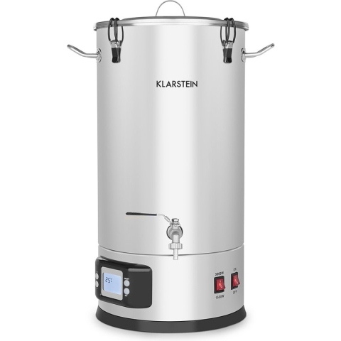 Maischfeest maischketel 5-delig 1500W/3000W 25l LCD touch rvs