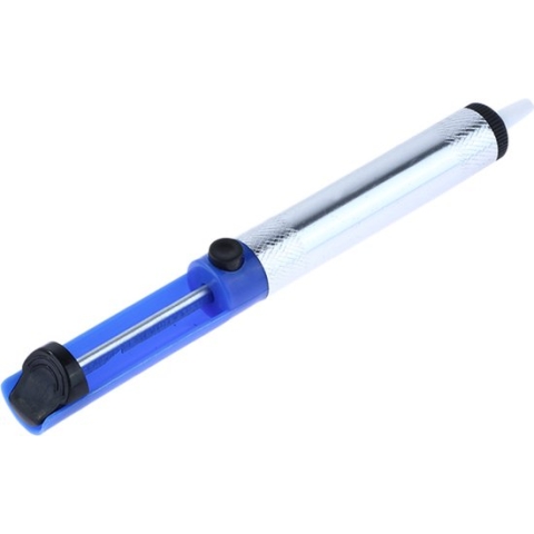 DW4Trading Soldeertin Zuiger met Teflon Tip - Desoldeerpomp - 20 cm - Blauw / Zilver