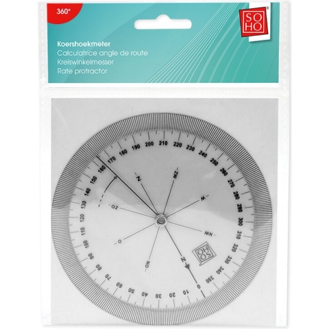 Soho Koershoekmeter 12,6 Cm Transparant