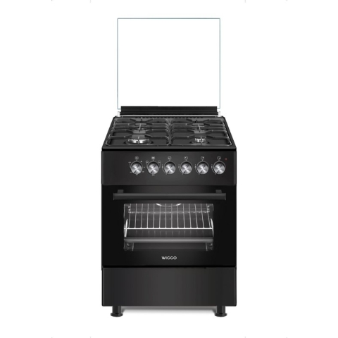 Wiggo WO-E603R(BB) - Serie 3 - 60 cm - Gasfornuis - Zwart