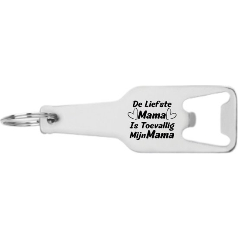 Akyol - de liefste mama is toevallig mijn mama flesopener - Mama - moeder - verrassing - cadeautje - geschenk - 105 x 25mm