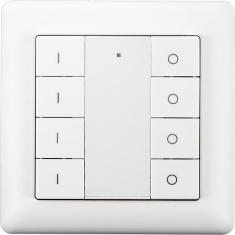 Draadloze Zigbee schakelaar van EcoDim - Werkt met de bekende verlichting apps - 4 groepen - Wit