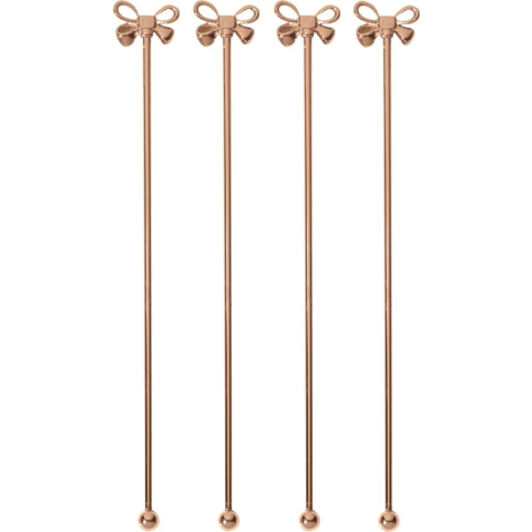 Paderno Cocktail Lepels BAR Strik Koper 21 cm - 4 Stuks