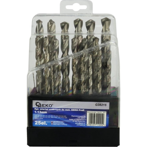 Borenset - 1 tot 13 mm - HSS boren - 25 delig - GEKO