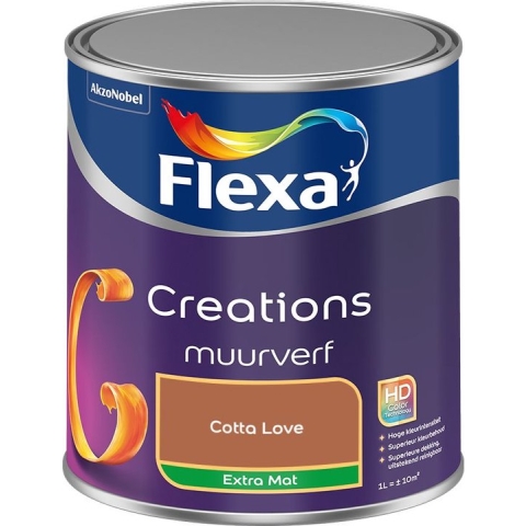 Flexa Creations - Muurverf - Extra Mat - Cotta Love - 1l