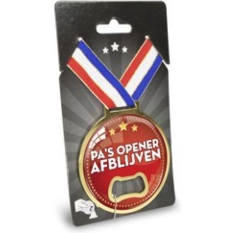 Medaille opener Pa's opener afblijven