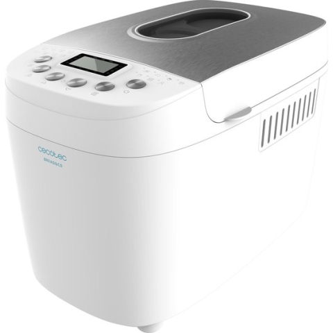 Cecotec Bread&Co 1500 PerfectCook broodbakmachine Roestvrijstaal, Wit