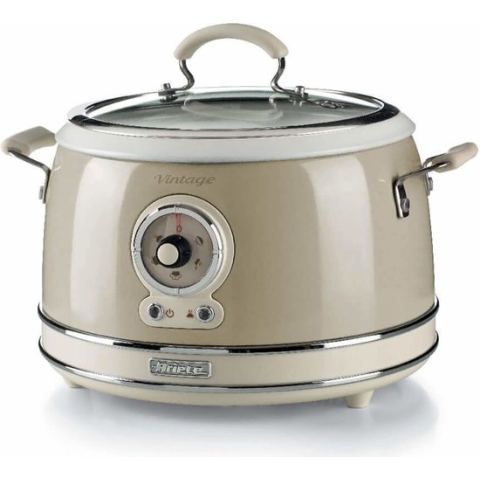 Ariete Retro Slowcooker & Rijstkoker - 1.8 L - Beige