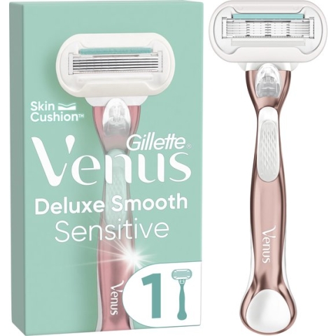 Gillette Venus Deluxe Smooth Sensitive - 1 Scheermes Voor Vrouwen - RoseGold - 1 Scheermesje