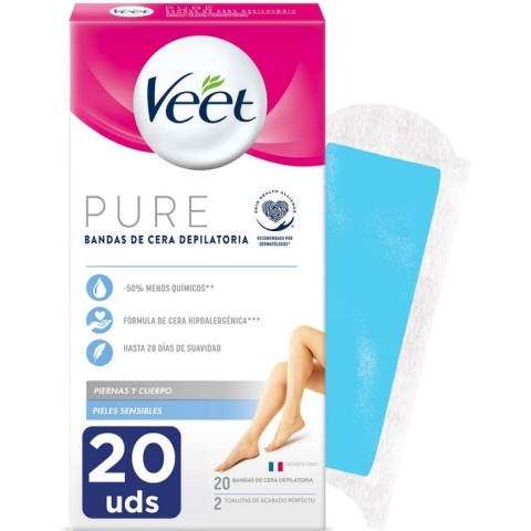 Body Hair Removal Strips Veet Sensitive skin 20 Units