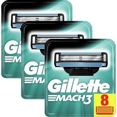 Gillette Mach3 scheermesjes/navulmesjes - 24 Stuks