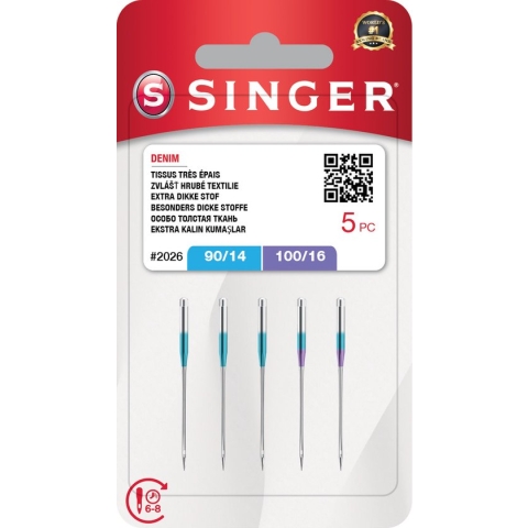 Singer Denim / Jeans naalden, Gemengd (90 /100)
