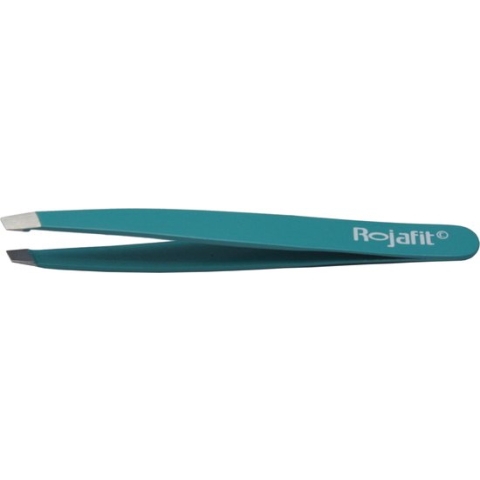 Rojafit Professionele Pincet schuin 9,5cm "Turqoise Queen"