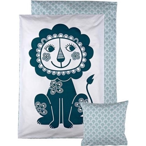 Roommate Dekbedovertrek Lion Wit/blauw 100 X 140 Cm
