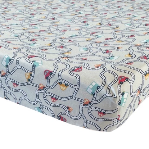 BINK Bedding Hoeslaken Traffic Grey Ledikant 60 x 120 cm