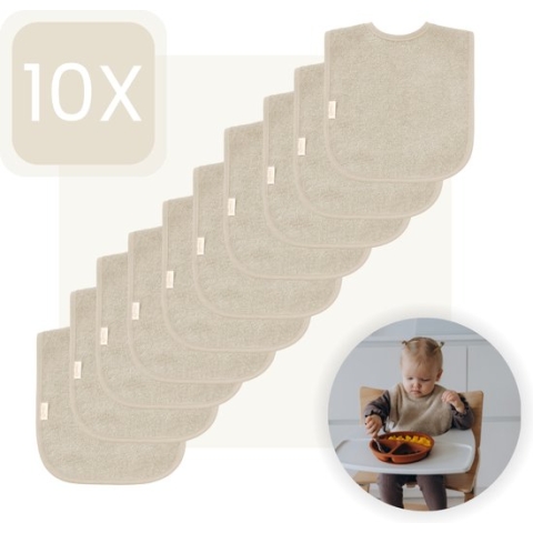 Funnies Slabben 10-Pack | Cream | Set Van 10 Stuks | Slabbers