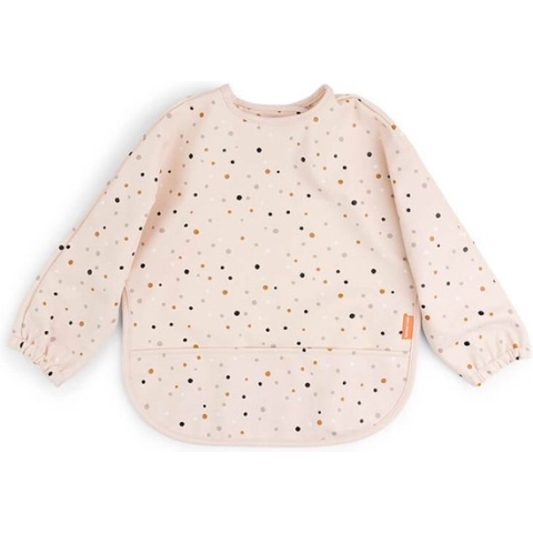 Slabbetje met mouwen happy dots - powder