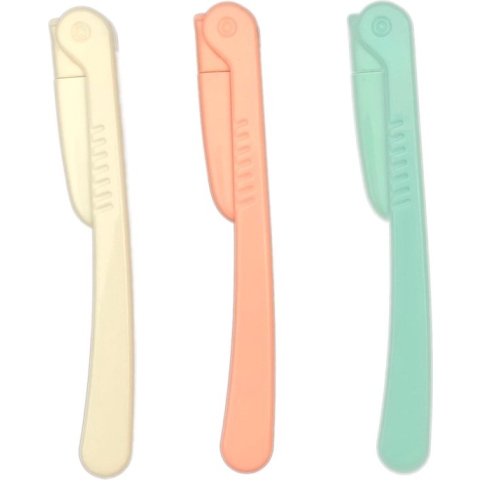 KELERINO. Dermaplaning - Wenkbrauw scheermesjes - Eyebrow razor - Inklapbaar - 6 Stuks