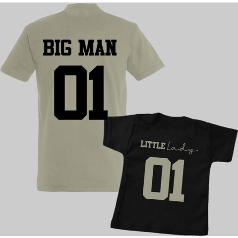 Matching shirts vader en dochter-Vaderdag cadeau-Cadeau voor Papa-Heren Maat S-Kind Maat 104