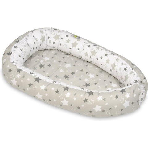 Baby nestje - grijs wit - sterren - met uitneembaar matras