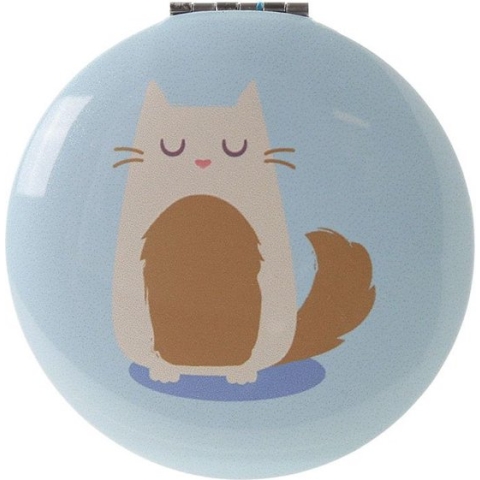 Feline Fine Kat Makeup Spiegelje blauw - 7cm