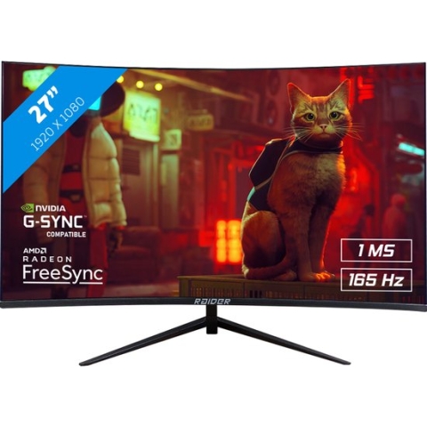 RAIDER Pro Gaming Monitor - FreeSync/G-Sync - 165Hz - Curved - 27 inch