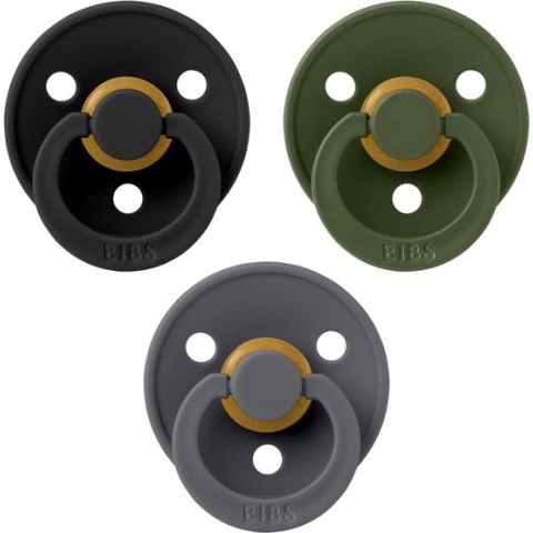 Bibs fopspeen - maat 1 0-6 maanden - 3 stuks - hunter green - iron - black