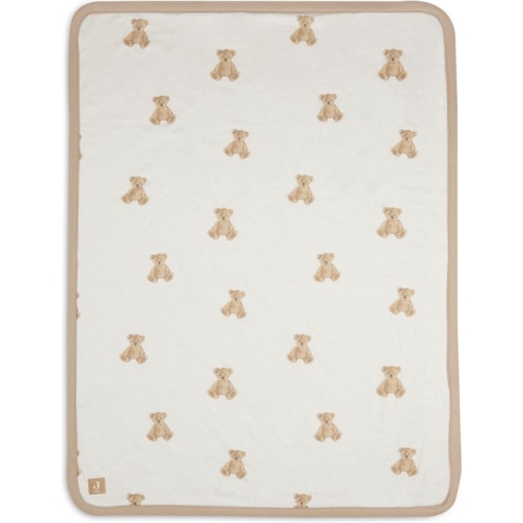 Jollein Baby Deken Ledikant Jersey 100x150cm - Teddy Bear