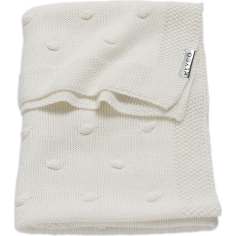 Meyco Baby Knots ledikant deken - offwhite - 100x150cm
