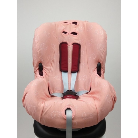 Nijntje - Autostoelhoes 1+ - Interlock - Nijntje Smile - Dark Peach