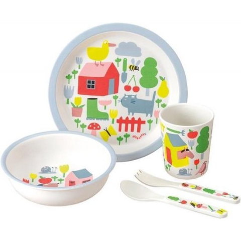 5-Delige Servies Set Platteland