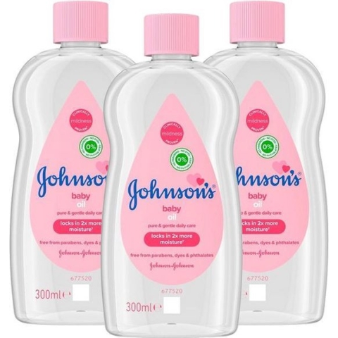 Johnson's  Baby Olie  3 x  Normaal 300ml- Voordeelverpakking