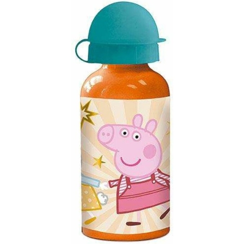 Stor Drinkfles Peppa Pig Junior 400 Ml Aluminium Oranje/blauw