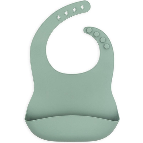 Jollein - Slab (Ash Green) - Siliconen - Slabbetjes Baby - 26 cm