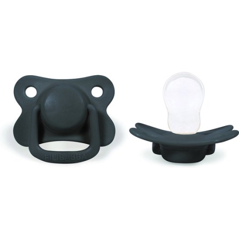 Filibabba - Fopspeen (2-Pack) - Stone Grey - 6 Maanden +