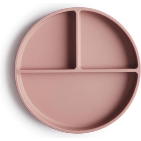Mushie Siliconen vakjes bord - Kleur Blush - Kinderservies