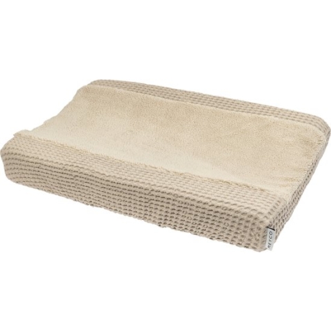 Meyco Baby Wafel Teddy aankleedkussenhoes - sand - 50x70cm