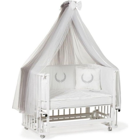 Co-sleeper ledikant BabyRace - Wit - Inclusief bekleding